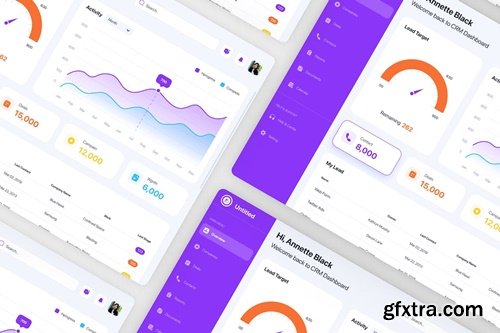 CRM Dashboard UI Kit 5X7ARS7