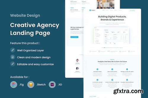 Creative Agency Landing Page PAB2Q8N