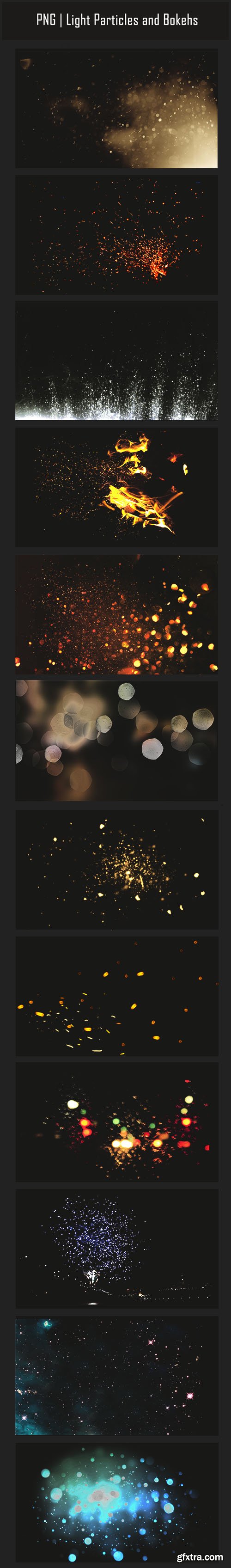 Light Particles & Bokeh PNG Stocks