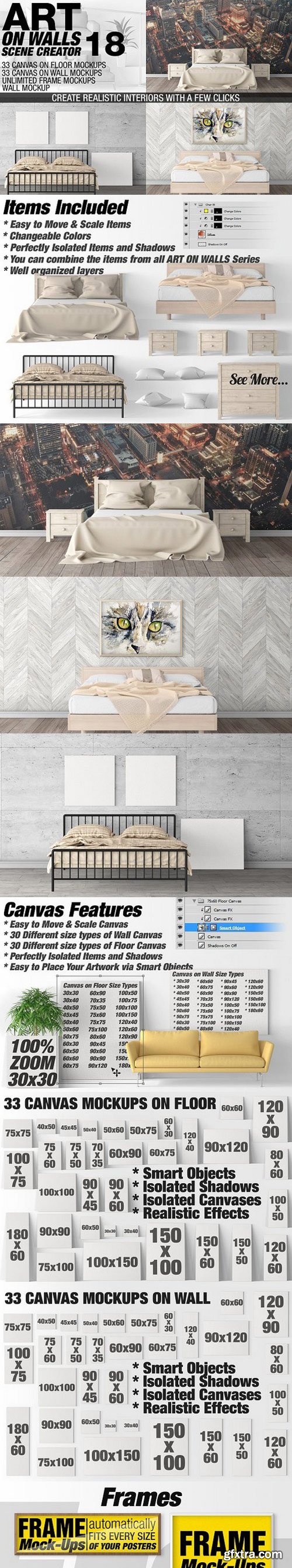 Canvas Mockups - Frames Mockups v 18