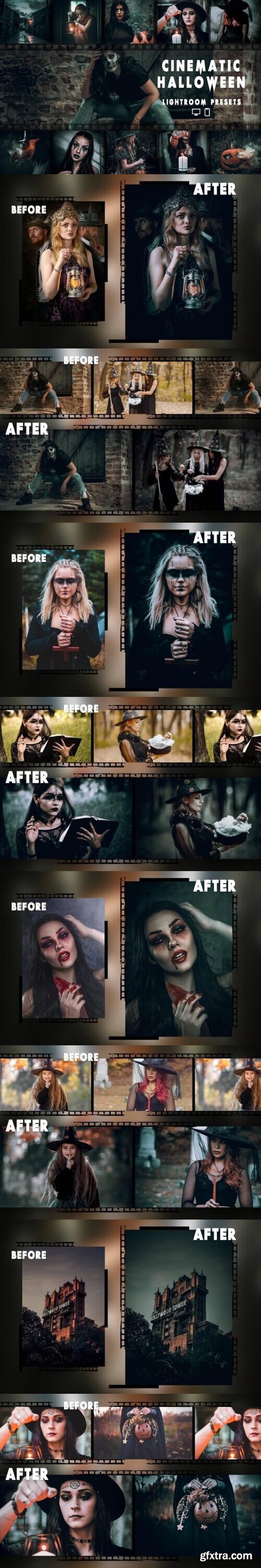 10 Cinematic Halloween Lightroom Presets