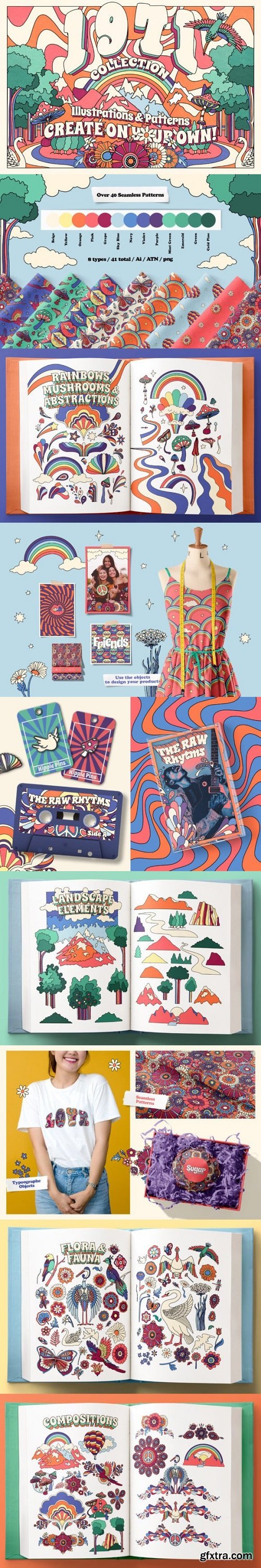 CreativeMarket - 1971 • Retro Graphic Collection