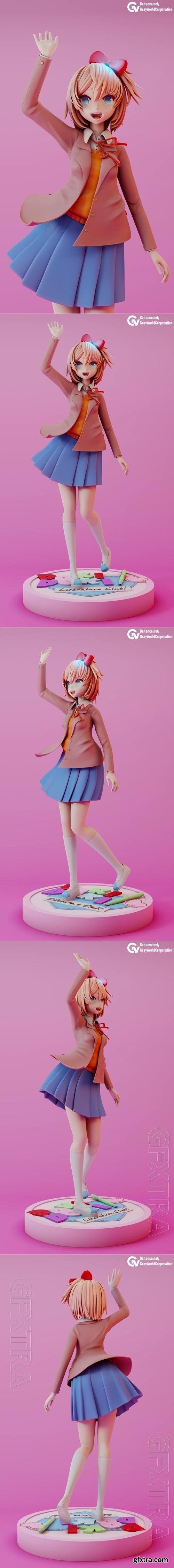 Sayori - Doki Doki Literature Club 3D Print