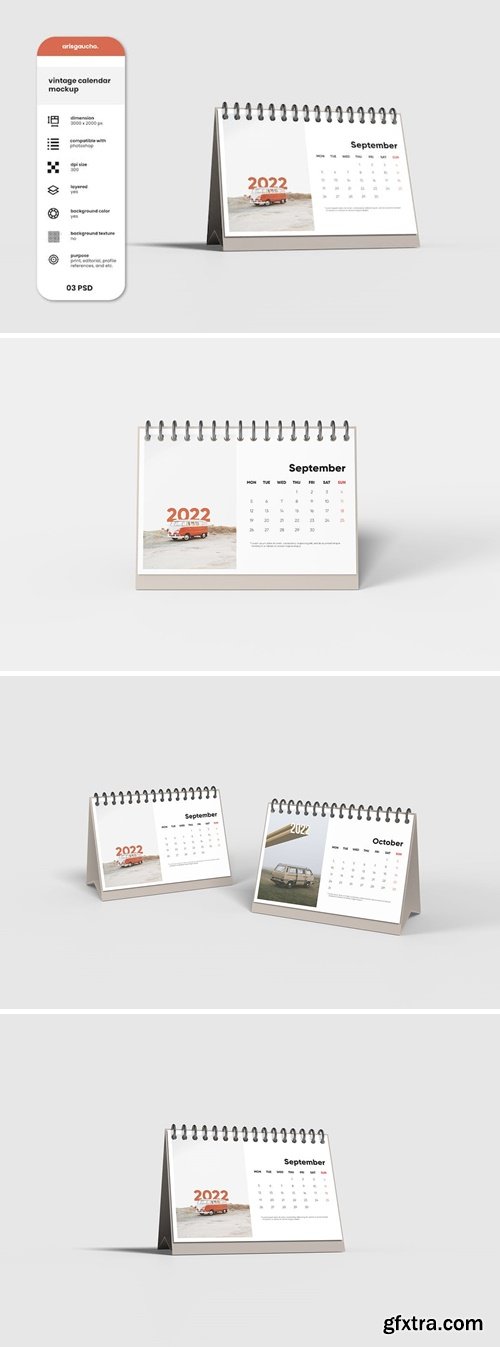 Vintage Calendar - Mockup VGJGJU9