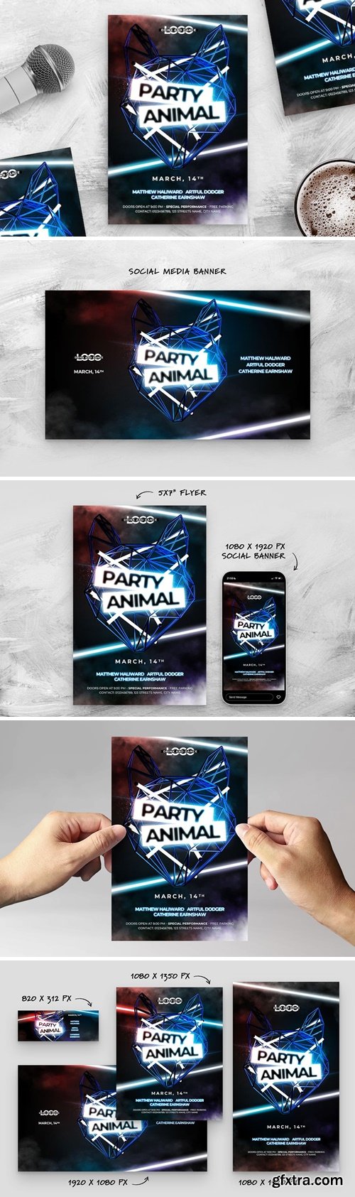 Party Animal Flyer Template 2TTRZDL