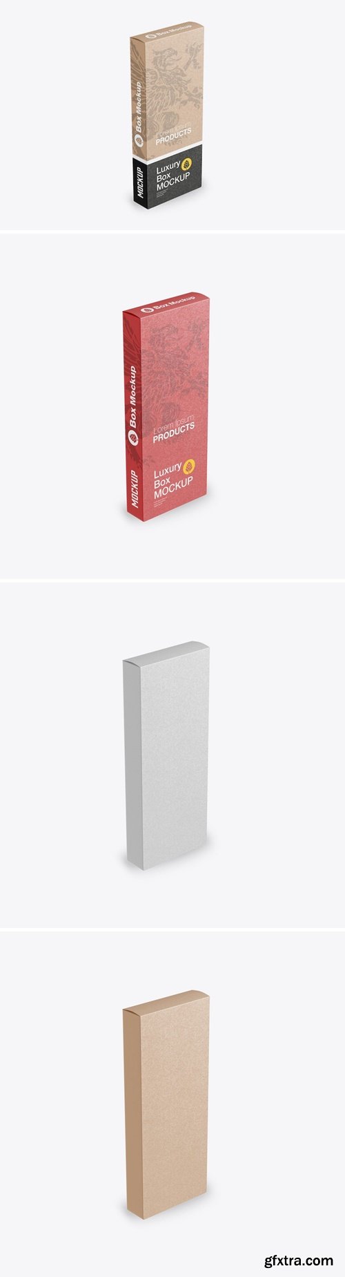 Vertical Flat Cardboard Box Mockup EY9ND9F