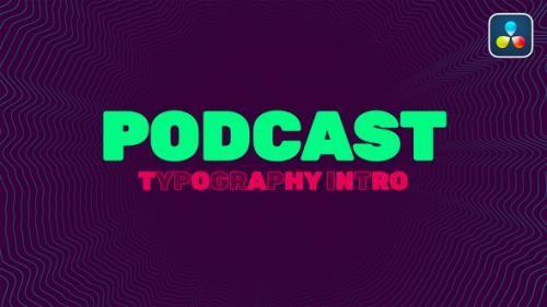 Videohive - Podcast Typography Intro | DaVinci Resolve - 39360162 - 39360162