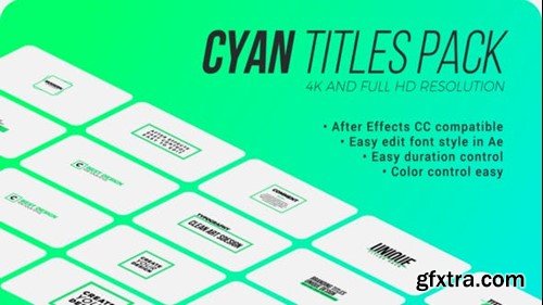 Videohive Cyan. - Titles Pack for After Effects 39460235