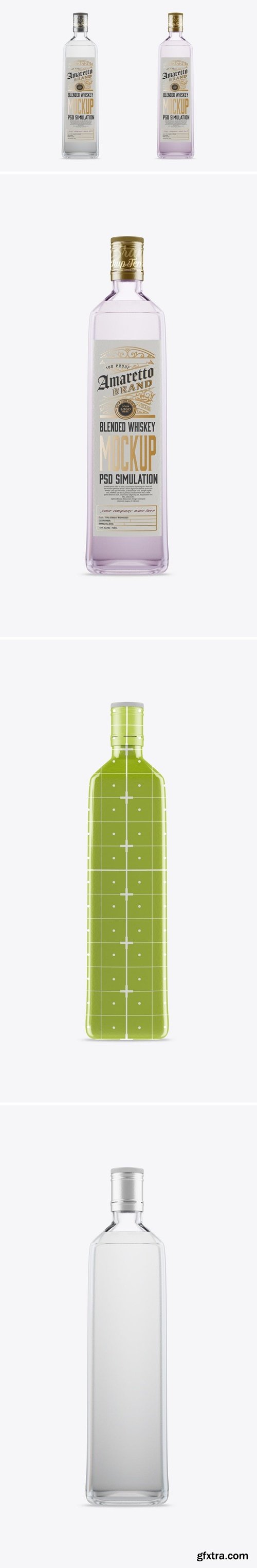 Glass Clear Liquor Bottle Mockup ZSGPEJP