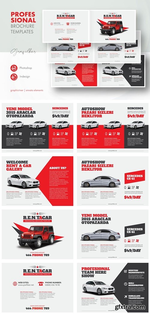 Rent A Car Brochure Templates BYD3P59