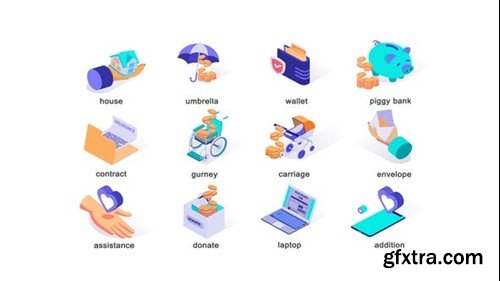 Videohive Finances - Isometric Icons 39425566