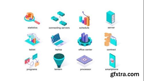 Videohive Office - Isometric Icons 39427273