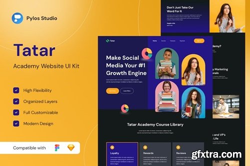 Tatar - Academy Landing Page UI 8455S6T