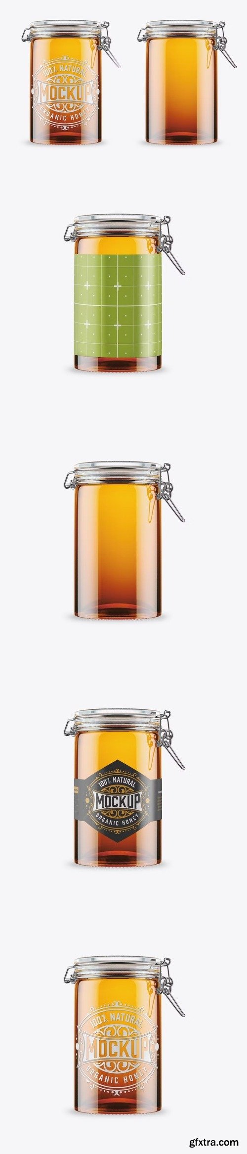 Honey Glass Jar Mockup