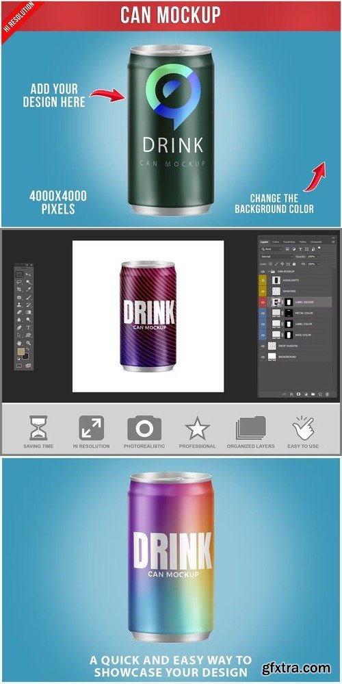 Can Mockup Template