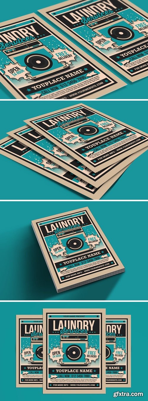 Laundry Service Promotion Flyer YDBXDXV