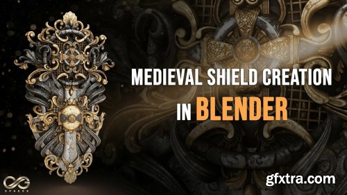 Create Super Detailed Shield In Blender Tutorial ( Modeling / Texturing / Render ) 