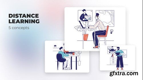 Videohive Distance learning - Flat concepts 39472584