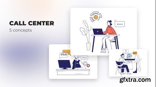 Videohive Call center - Flat concepts 39472492