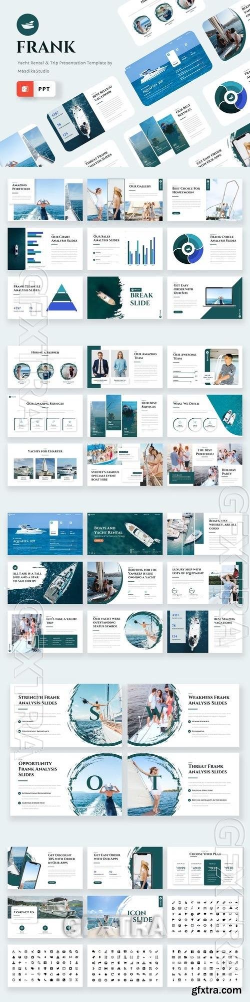 FRANK - Yacht Rental & Trip Powerpoint Template P86C34C