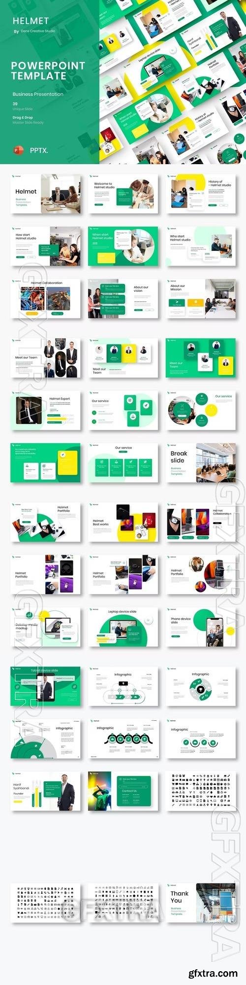 Helmet – Business PowerPoint Template 4RBU5KH