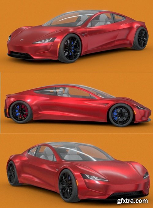 Tesla Roadster 2020 3D Model
