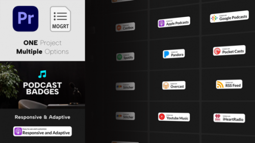 Videohive - Podcast Badges For Premiere Pro - 39456987 - 39456987