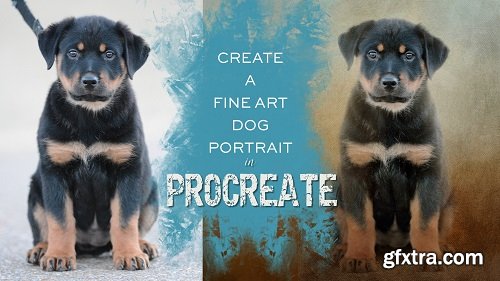 Create a Fine Art Dog Portrait with a Photo in Procreate