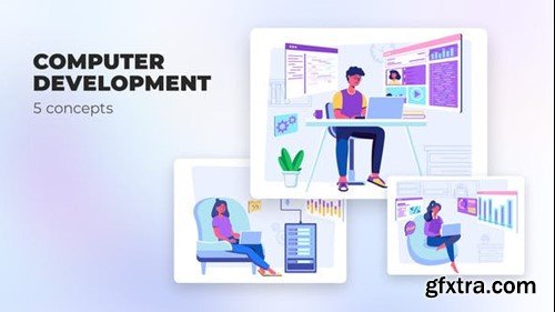 Videohive Computer development - Flat concepts 39487758