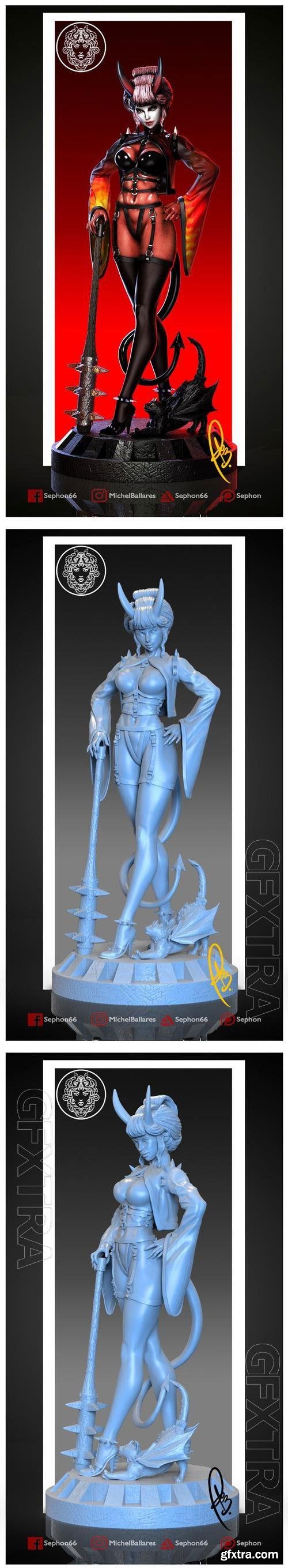 Oni Girl 3D Print