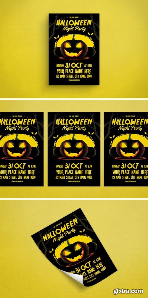 Halloween Night Party Flyer DZ3AAD4