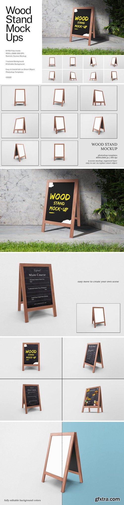 Wood Stand Mockup WP2NB9E