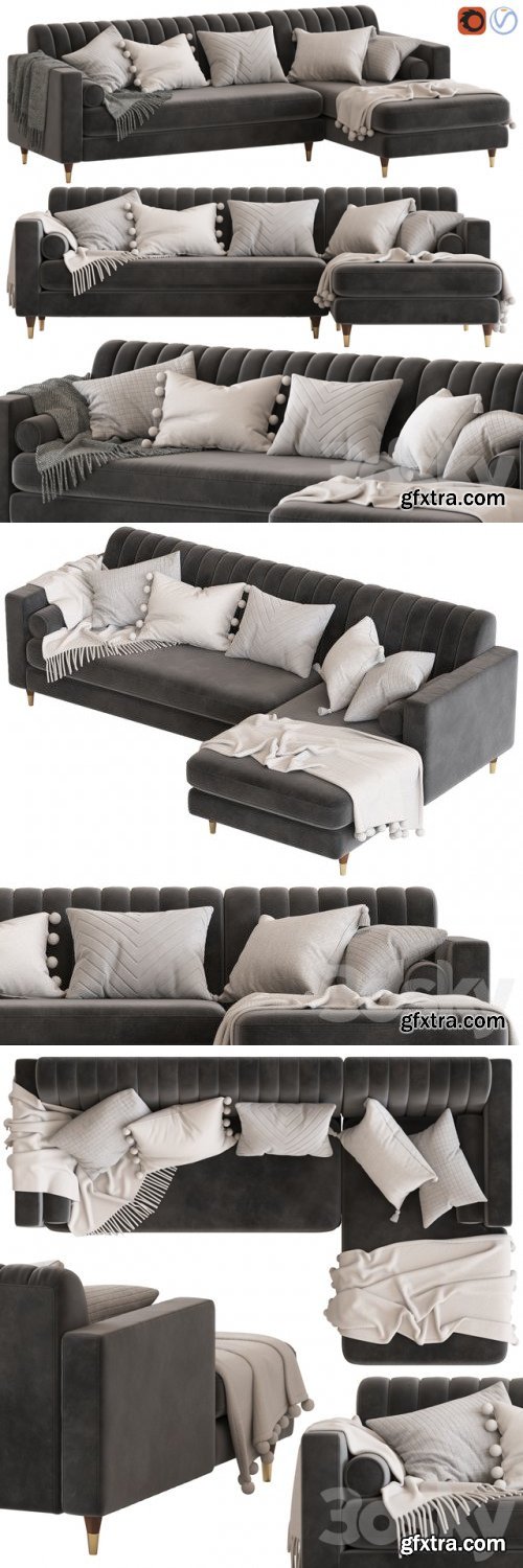 Cult Furniture Belgravia Sofa with Corner Chair