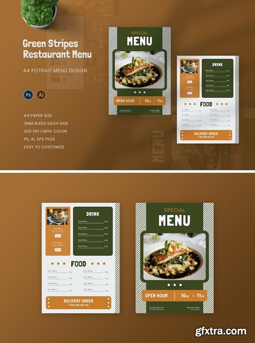 Green Stripes Restaurant Menu 8V2RHUQ