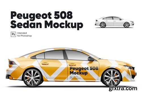 Peugeot 508 Sedan Mockup V4F7GYV