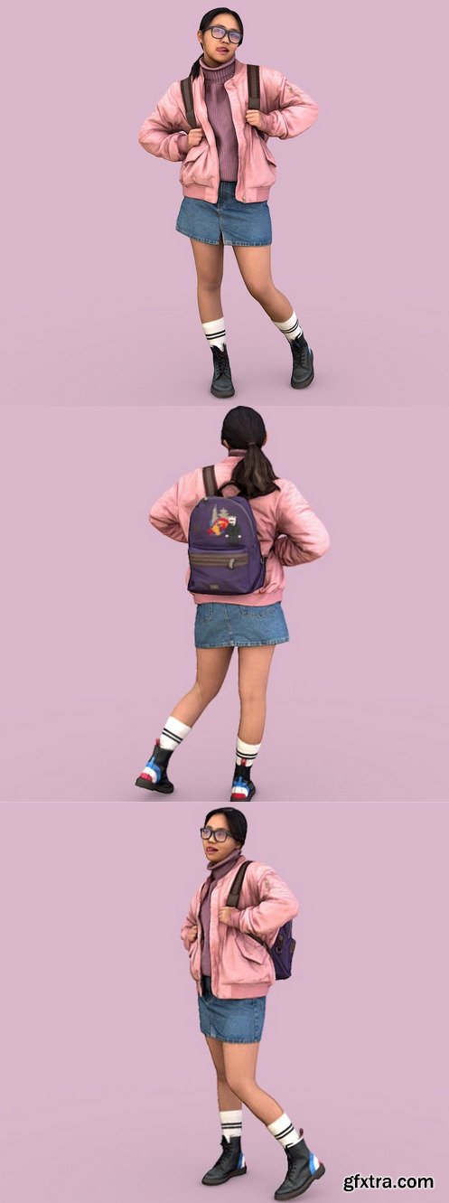 Schoolgirl 3d model