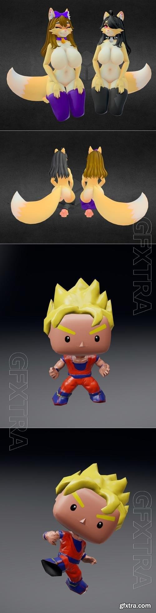 Mei VRChat Avatar and Super Saiyan Toy - Moises Moreno 3D Print