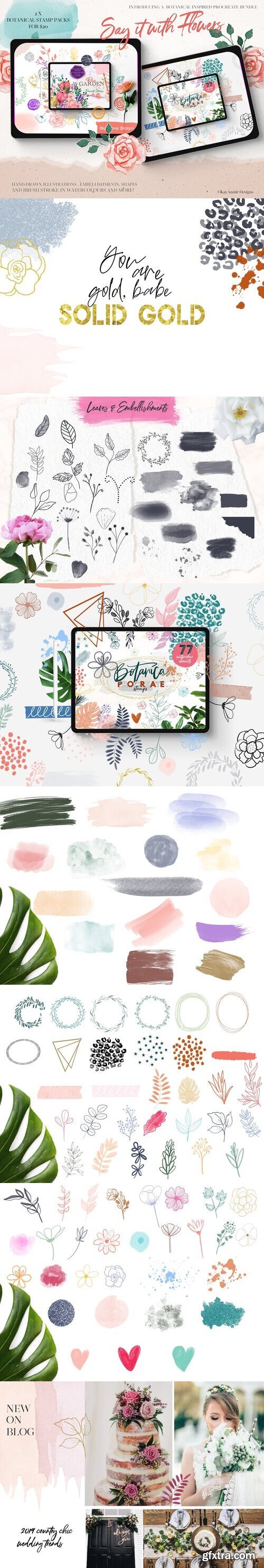 CreativeMarket - Say It With Flowers Bundle 4692468