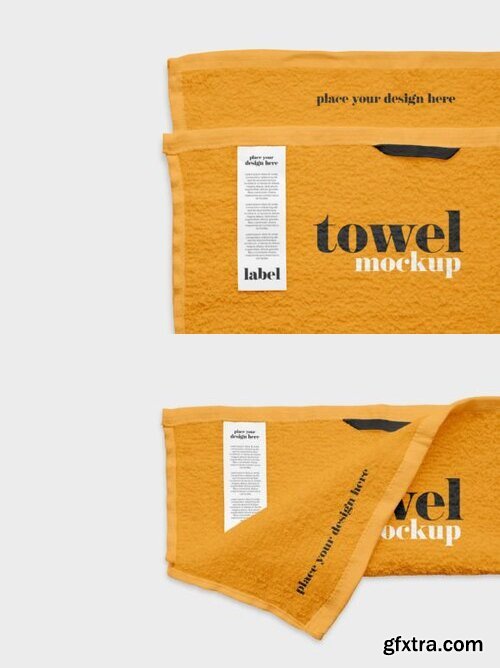 Label on Towel Mockup