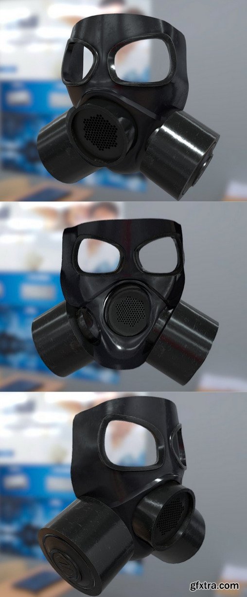 Military Gas Mask 3D Model