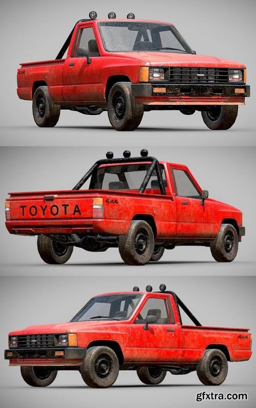 Toyota Pickup Hillux 1983 3D Model