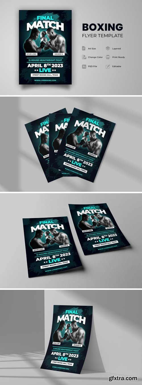 Boxing Match Flyer M6TE5VD