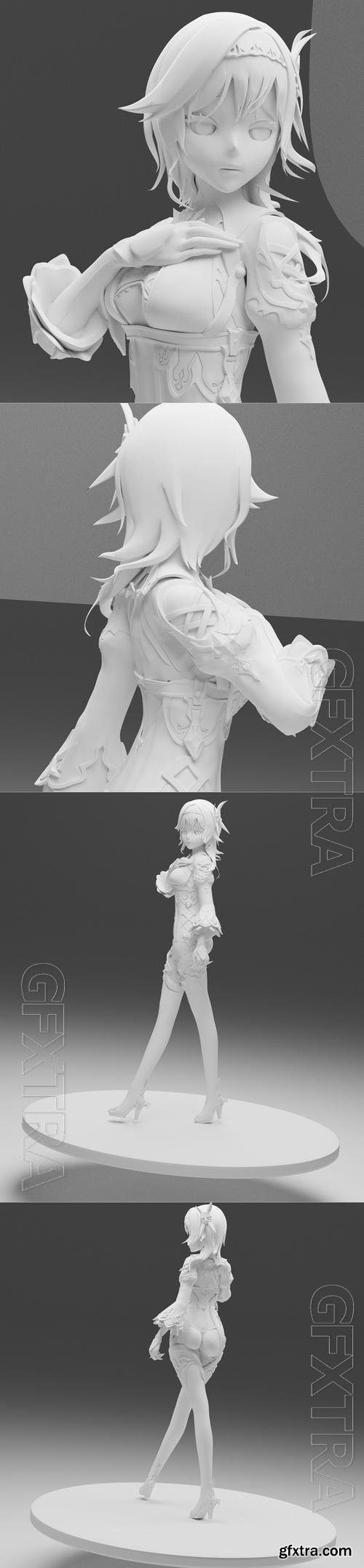 Genshin Impact - Eula Bishoujo Statue 3D Print