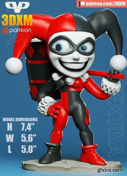 3DXM - Harley Quinn Chibi 3D Print