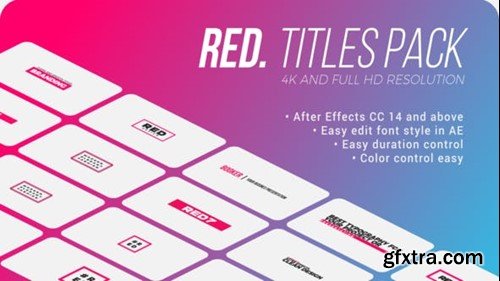 Videohive Red. - Titles Pack for After Effects 39537573