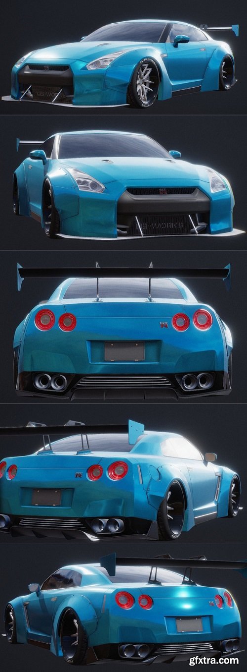 Nissan GTR R35 Liberty Walk 3D Model