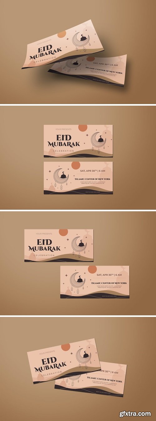 Aesthetic Eid Mubarak Celebration DL Flyer EFQKWRA