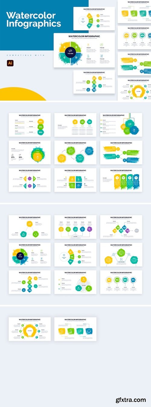 Aesthetic Watercolor Illustrator Infographics 5ZWS3L4