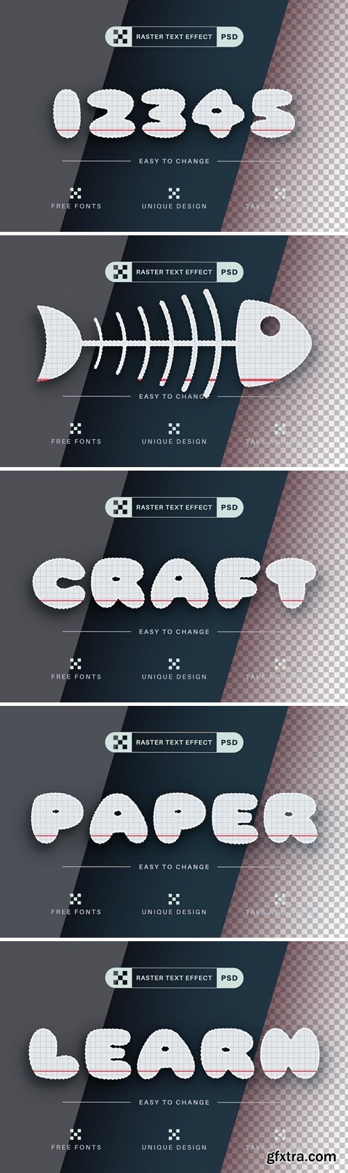 PSD School - Editable Text Effect, Font Style 4HCSTHK