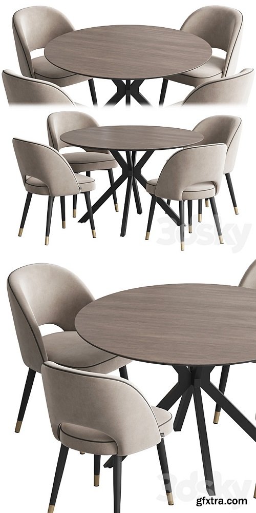 Dining set Ralf table Cliff chair